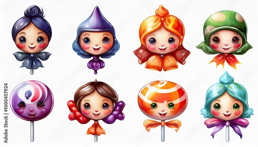 Cute cartoon lollipops Cute cartoon lollipops