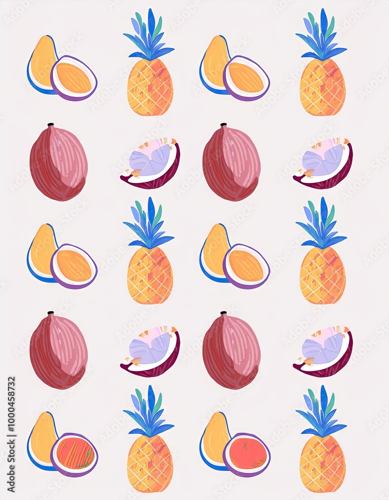 Colorful fruit pattern Colorful fruit pattern