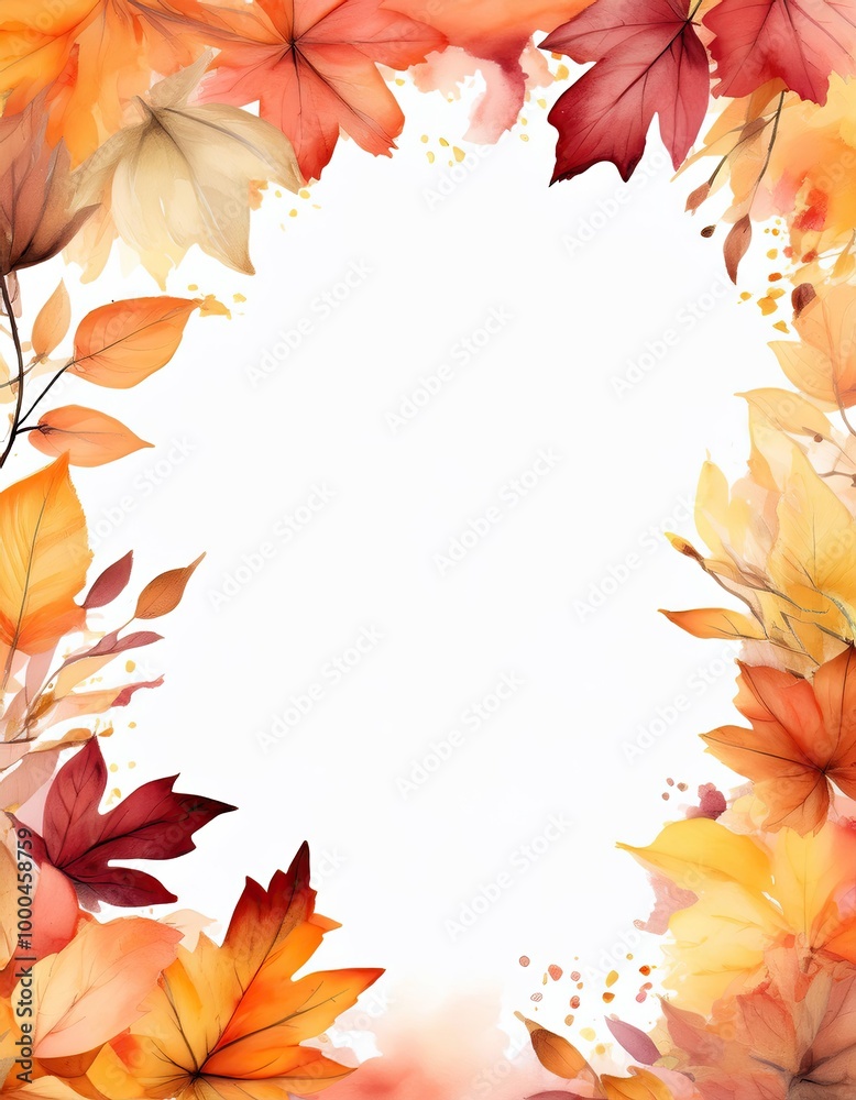 Autumn leaves frame Autumn leaves frame