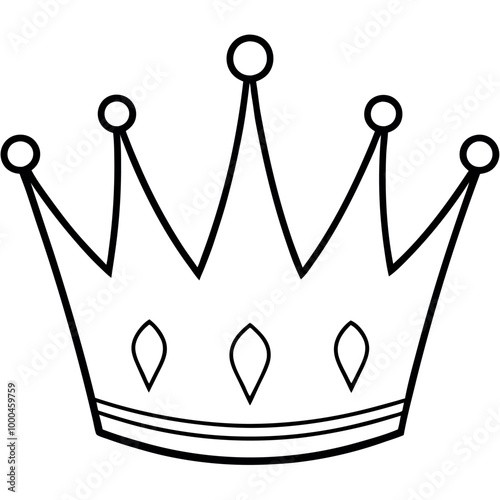 Elegant vintage gold royal crown vector icons set for luxury king and queen emblem design