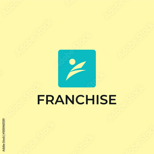 Abstract letter f franchise logo design vector royalty free business brand image template download editable