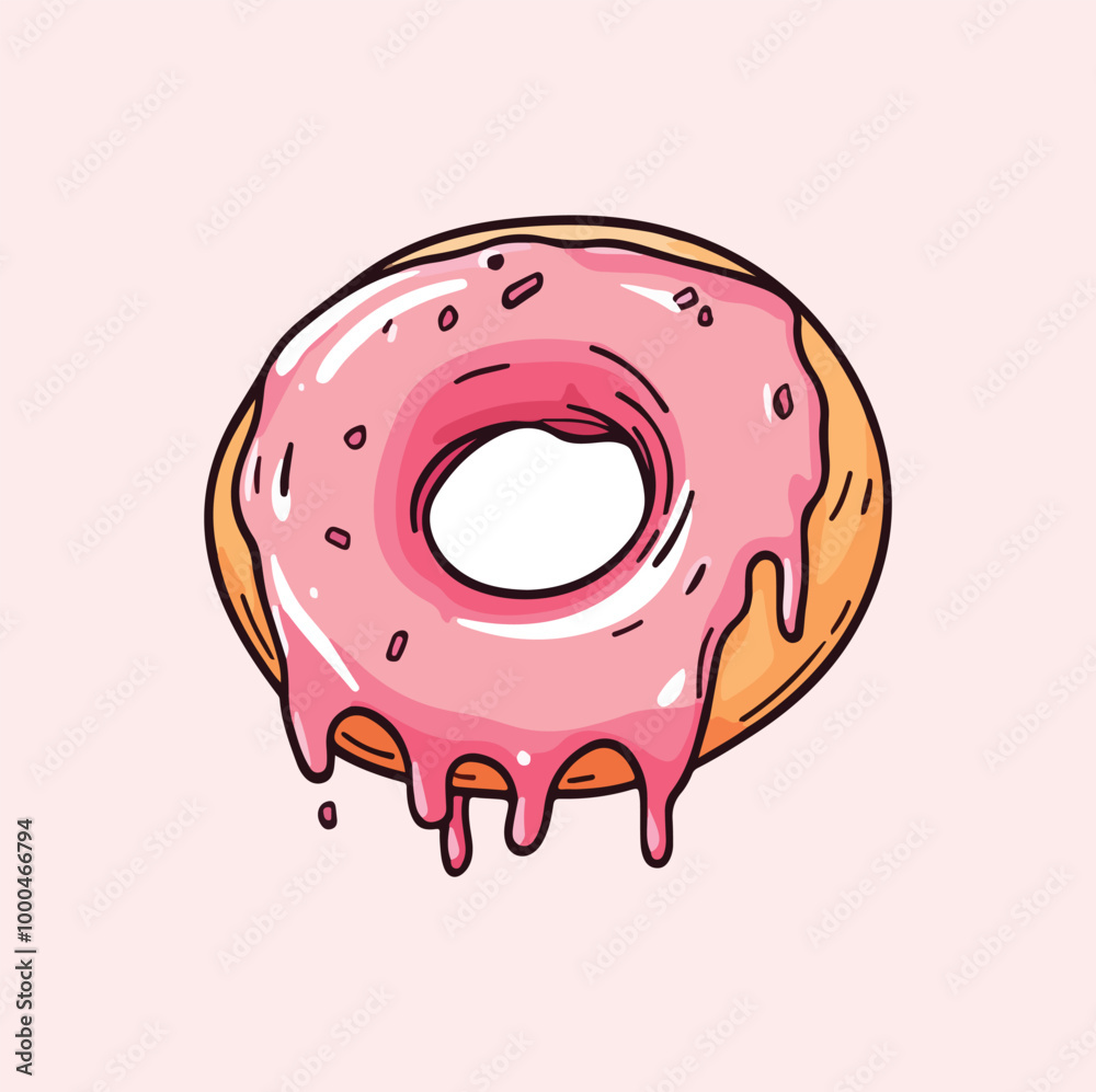 Cartoon donut vector illustration clip art doughnut design Cartoon donut vector illustration clip art doughnut design