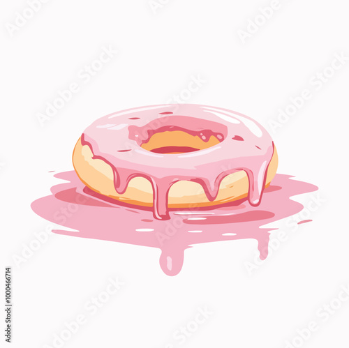 Cartoon donut vector illustration clip art doughnut design