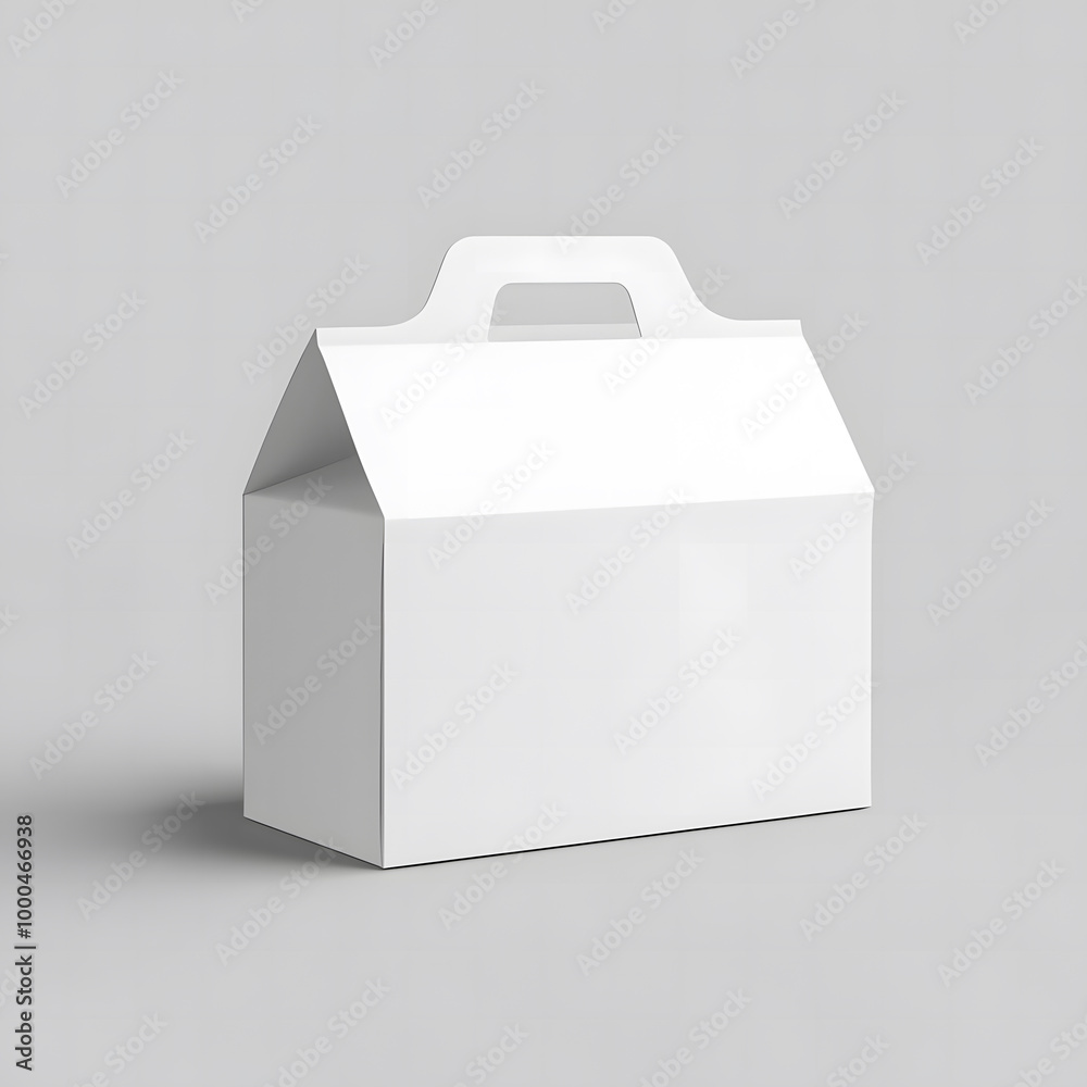 Blank White Gable Box Packaging Mockup Blank White Gable Box Packaging Mockup
