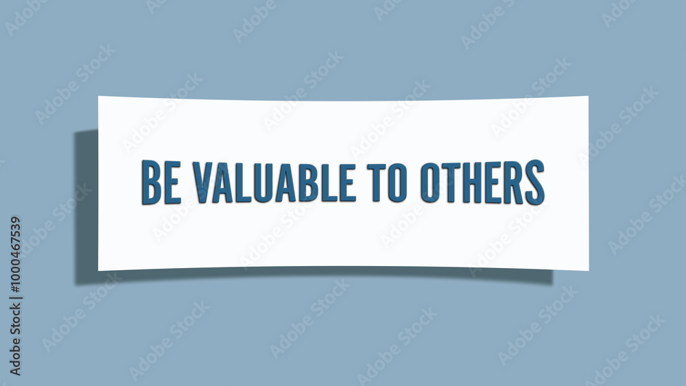 be valuable to others. A card isolated on blue background. be valuable to others. A card isolated on blue background.