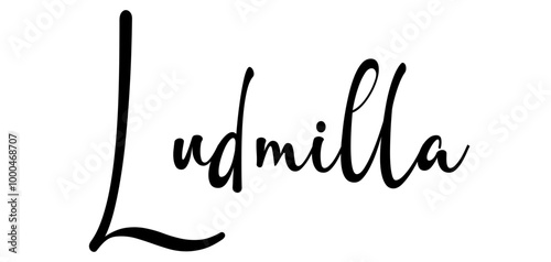 Foto Ludmilla - black color - name - ideal for websites, emails, presentations, greet