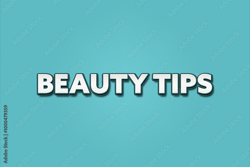 Beauty Tips. A Illustration with white text isolated on light green background. Beauty Tips. A Illustration with white text isolated on light green background.
