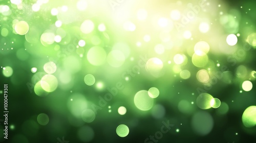 Enchanting bokeh lights create a festive atmosphere with soft green and white hues for a cozy holiday celebration