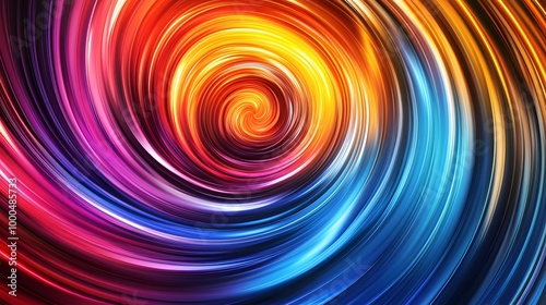 Abstract background with colorful spiral swirl lines.