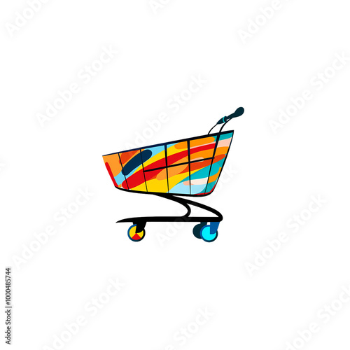 Vibrant shopping cart