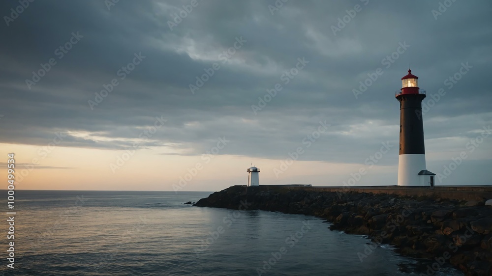 modern lighthouse with clean lines background modern lighthouse with clean lines background