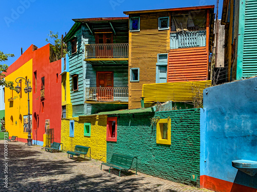 The colorful houses in La Boca district, Buenos Aires, Argentina photo