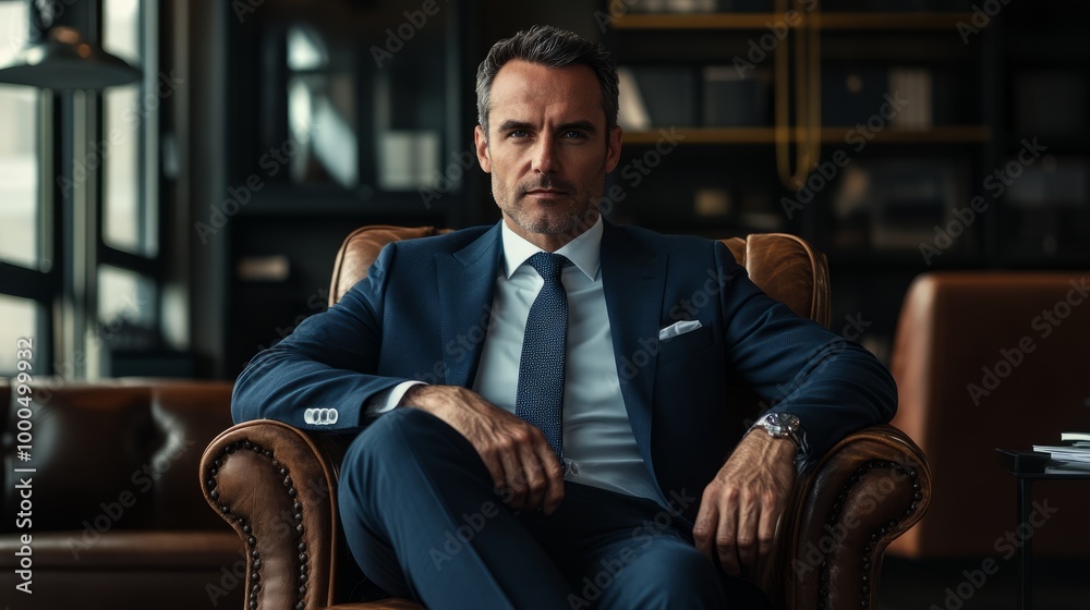Confident Businessman in Office Confident Businessman in Office