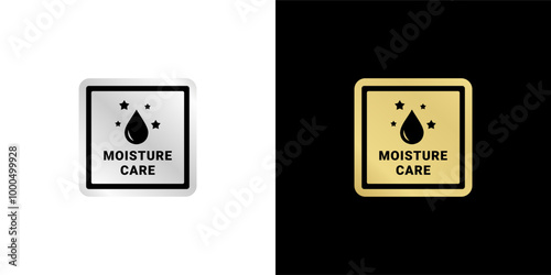 Moisture care label or Moisture care logo vector isolated. Best Moisture care label for product packaging design element. Moisture care logo for packaging design element.