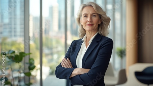 Confident Businesswoman in Modern Office