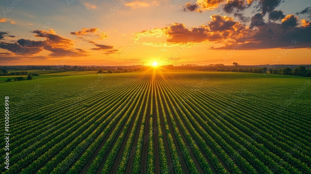 Serene Sunset Over Vineyards Serene Sunset Over Vineyards