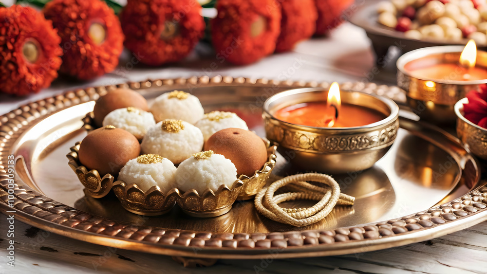 Bhai Dooj Rakhi and Sweets Isolated - Clean Vector Illustration with Minimalistic Glowing Design Celebrating Tradition on White Background Bhai Dooj Rakhi and Sweets Isolated - Clean Vector Illustration with Minimalistic Glowing Design Celebrating Tradition on White Background