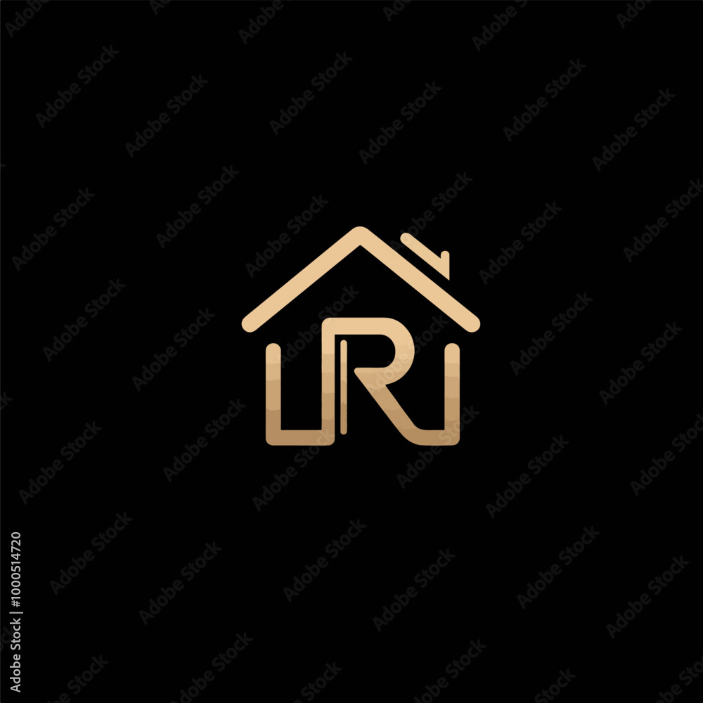 Logo design of R in vector for construction, home, real estate, building, property. Minimal awesome trendy professional logo design template Logo design of R in vector for construction, home, real estate, building, property. Minimal awesome trendy professional logo design template