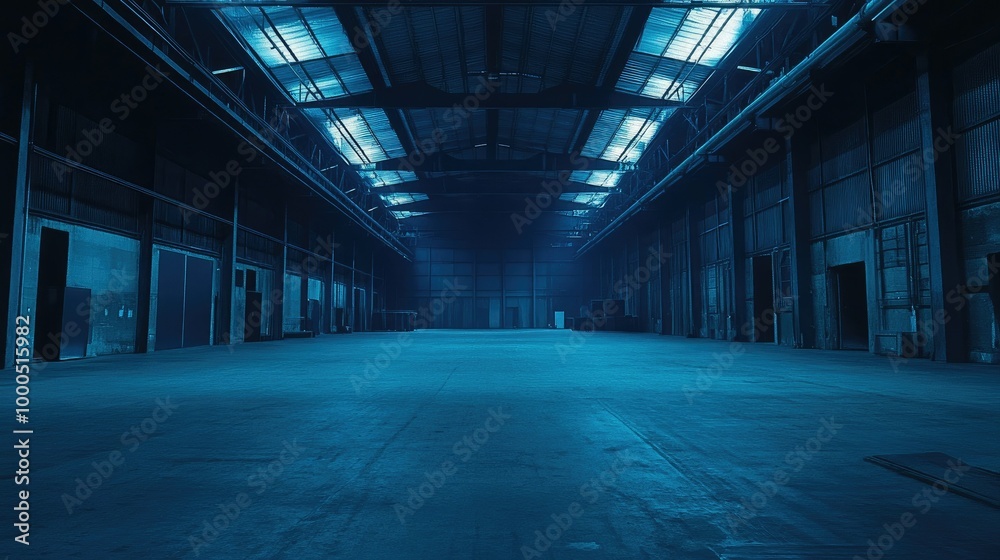 Evoking an Ambiance of Empty Warehouse with Dramatic Lighting Evoking an Ambiance of Empty Warehouse with Dramatic Lighting