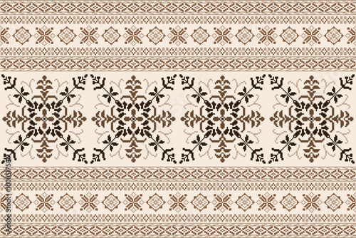 Aztec geometric art ornament.Embroidery ethnic oriental pixel art pattern.abstract,vector,wallpaper,scarf,decoration,clothing,wrapping,batik,carpet,curtain,bohemian,indian