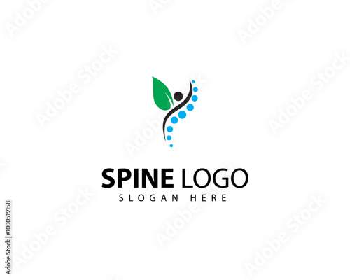 Chiropractic logo design element vector with creative concept