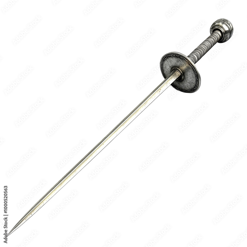 Detailed view of an ancient dagger in clear light, cutout transparent png Detailed view of an ancient dagger in clear light, cutout transparent png