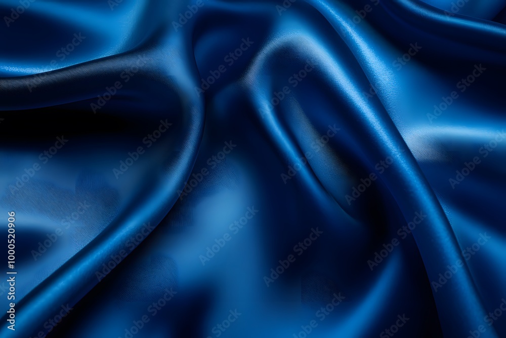 Blue Satin Fabric Draped Texture Blue Satin Fabric Draped Texture