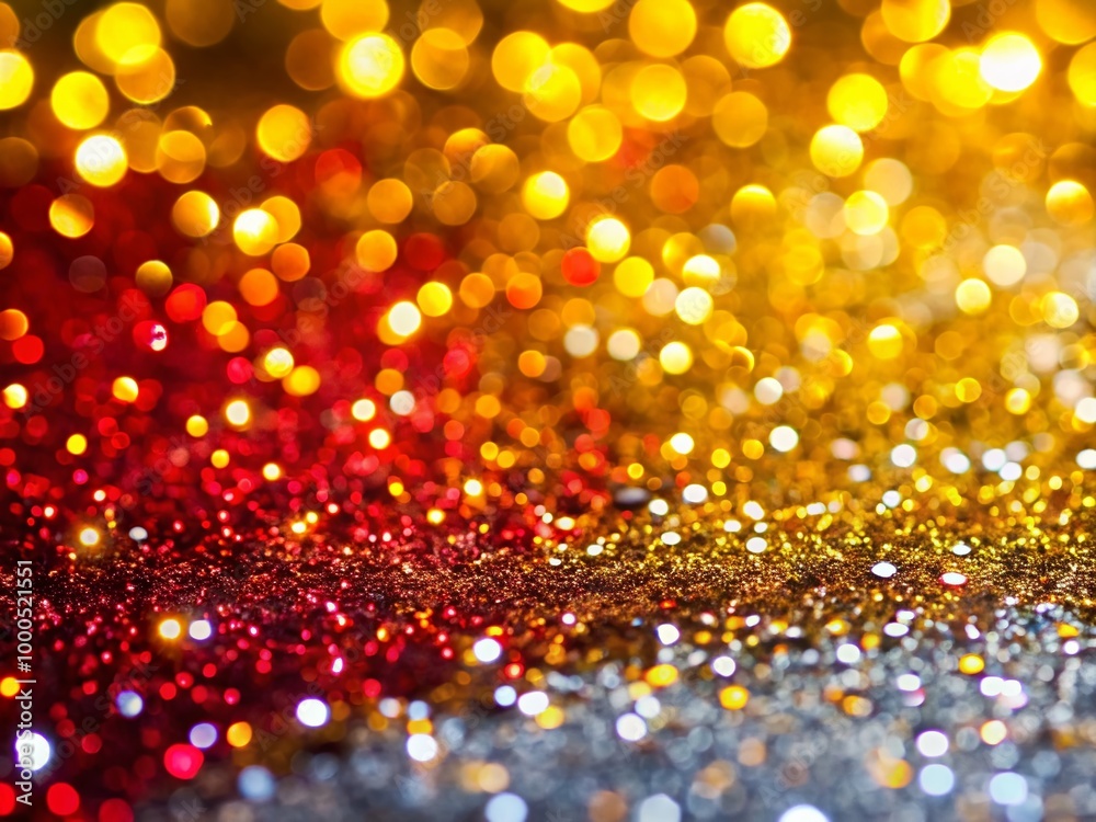 Sparkling Gold and Silver Glitter Background for Festive Decorations and Creative Projects