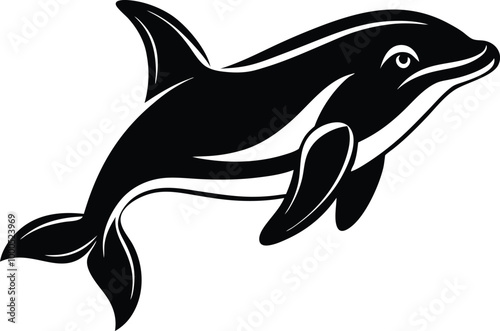 beluga animal vector icon design template