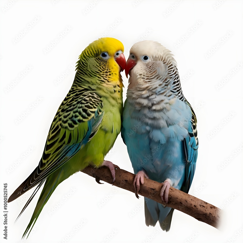 Fototapeta premium two parakeet on transparency background