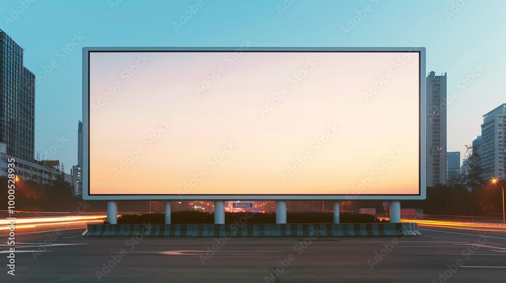 Night Street Billboard Mockup: Illuminated billboard in a busy urban street, featuring a large advertisement. Perfect for nighttime visibility in high-traffic areas. High resolution Illustration, in Night Street Billboard Mockup: Illuminated billboard in a busy urban street, featuring a large advertisement. Perfect for nighttime visibility in high-traffic areas. High resolution Illustration, in