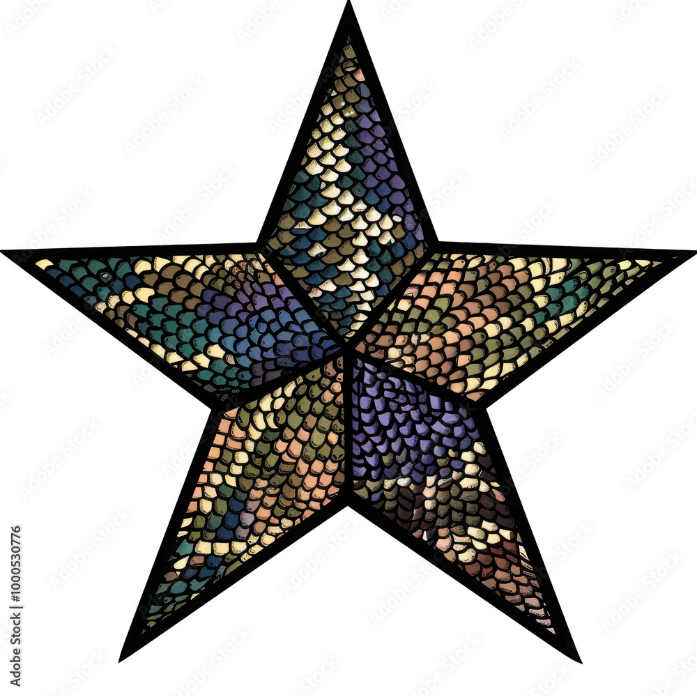 Obraz premium A star with a camouflage pattern