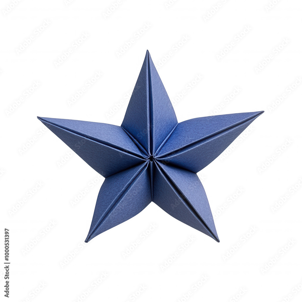 Blue Star Icon with Metallic Glow on Black Background. Blue Star Icon with Metallic Glow on Black Background.