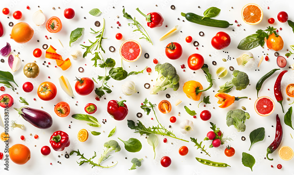 vegetable and fruits photo or illustrator on white background vegetable and fruits photo or illustrator on white background