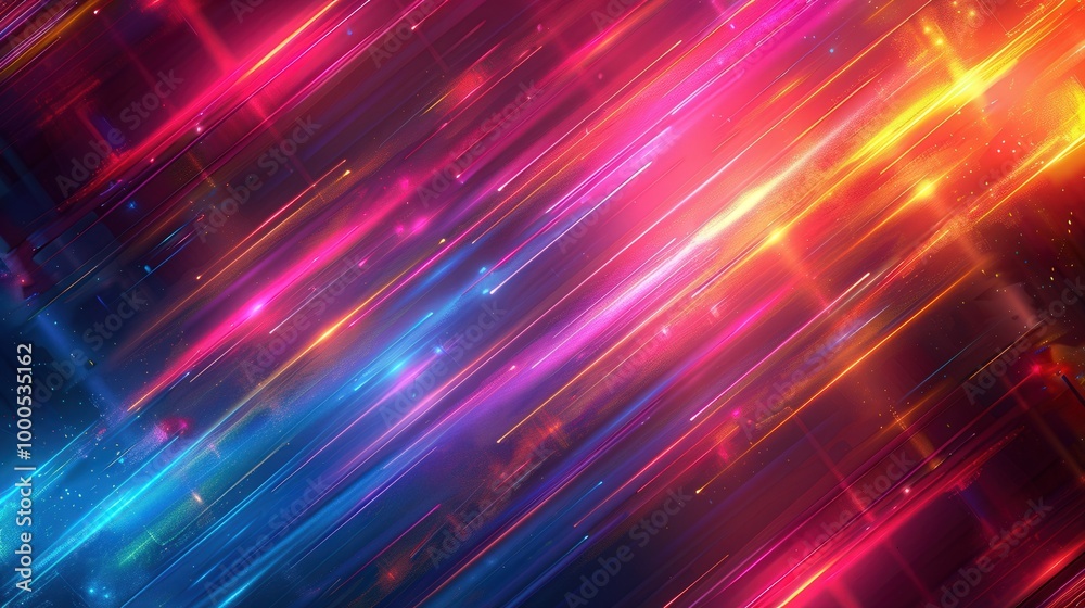 A colorful, abstract background with a bright red line A colorful, abstract background with a bright red line