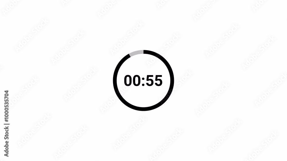 Circle countdown timer One minute animation from 60 to 0 seconds on transparent background with alpha channel, 60 second countdown timer, Countdown video Circle countdown timer One minute animation from 60 to 0 seconds on transparent background with alpha channel, 60 second countdown timer, Countdown video
