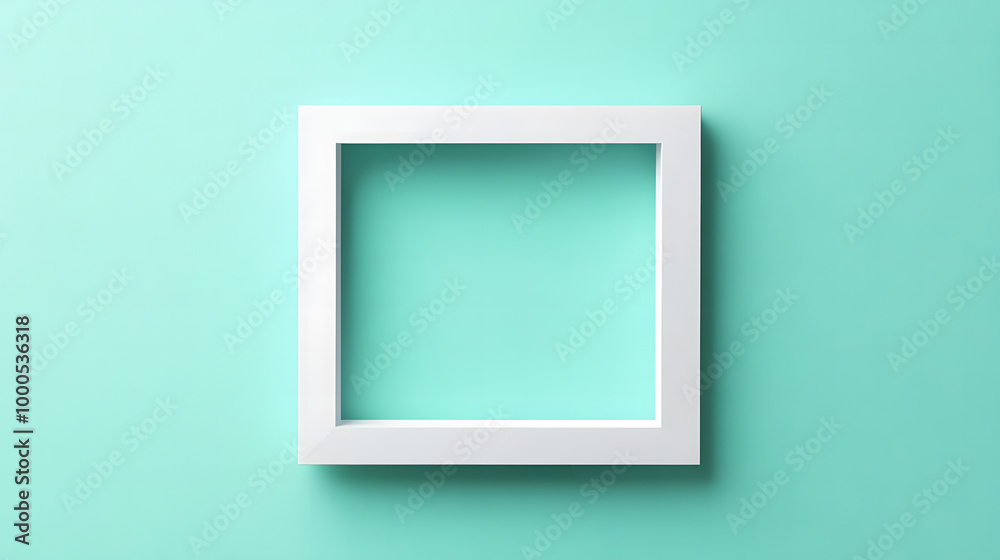 Minimalist Botanical Frame with Green Leaf background Design Minimalist Botanical Frame with Green Leaf background Design