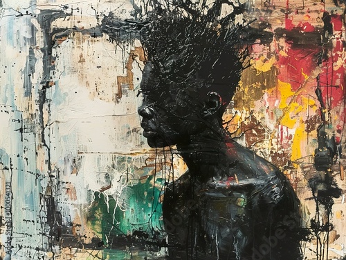 Abstract Portrait in Black and White