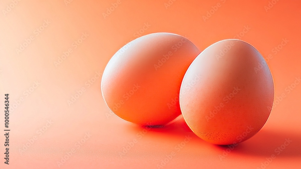 Eggs isolated on a bright background. Front photo. Egg wallpapers. Design, visual arts, minimalism. Egg templates. Organic chicken egg concept. generative ai Eggs isolated on a bright background. Front photo. Egg wallpapers. Design, visual arts, minimalism. Egg templates. Organic chicken egg concept. generative ai