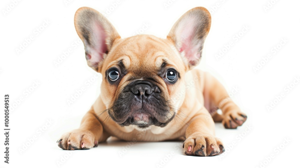 Cute French Bulldog on White Background Cute French Bulldog on White Background