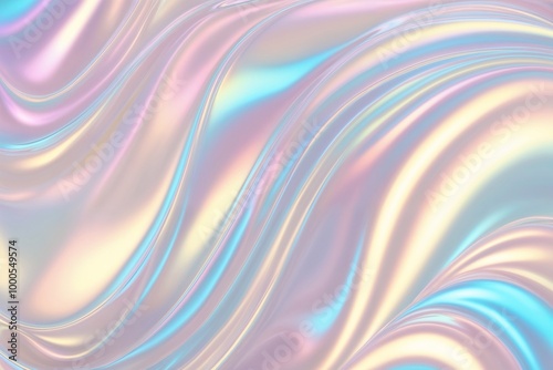 abstract iridescent background with waves pattern 