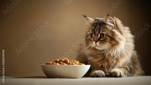 Elegant Persian Cat Sitting Gracefully