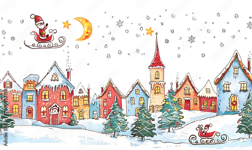 New Year and Christmas card, graphic advertising backgrounds in a doodle 2D illustrator style. New Year and Christmas card, graphic advertising backgrounds in a doodle 2D illustrator style.