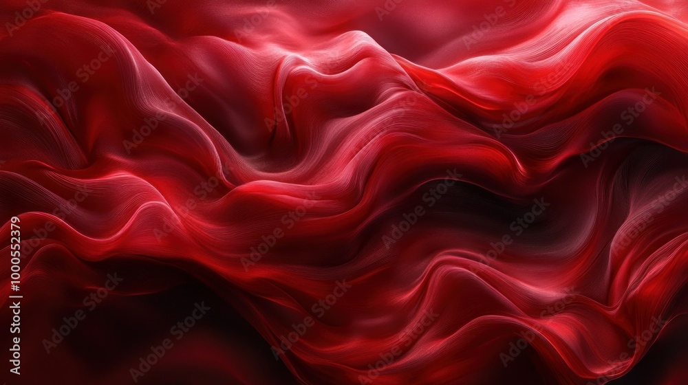 A flowing abstract design featuring rich red hues and smooth textures. A flowing abstract design featuring rich red hues and smooth textures.