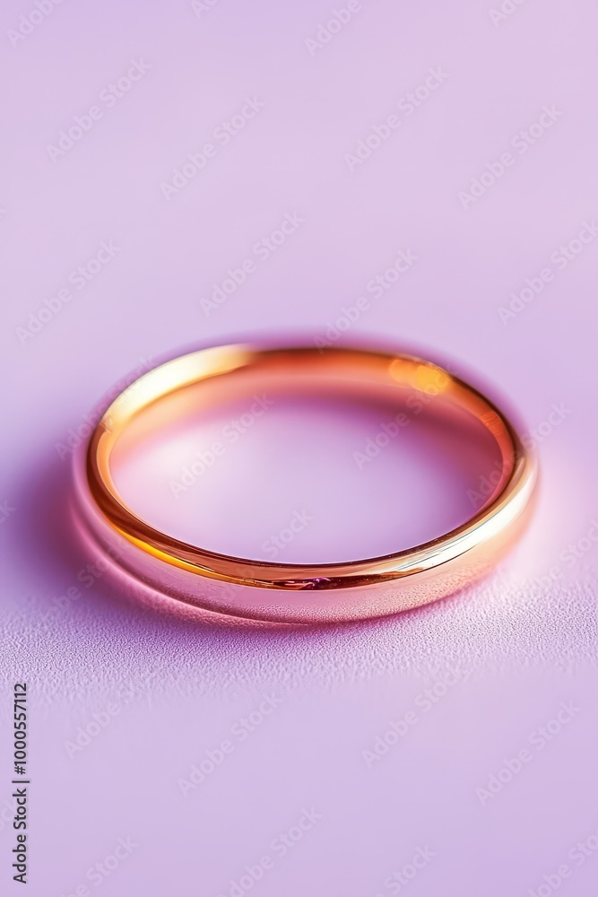 Elegant Rose Gold Wedding Ring on Soft Background Elegant Rose Gold Wedding Ring on Soft Background