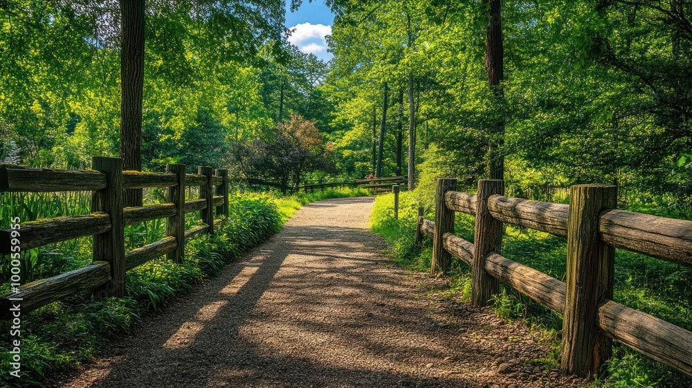 A serene pathway through a lush green forest, inviting nature walks and exploration. A serene pathway through a lush green forest, inviting nature walks and exploration.