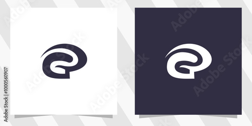 letter gp pg logo design vector