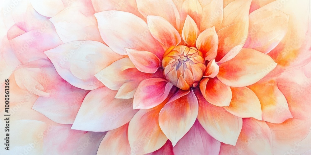 Obraz premium Watercolor painting of pink flower petals.