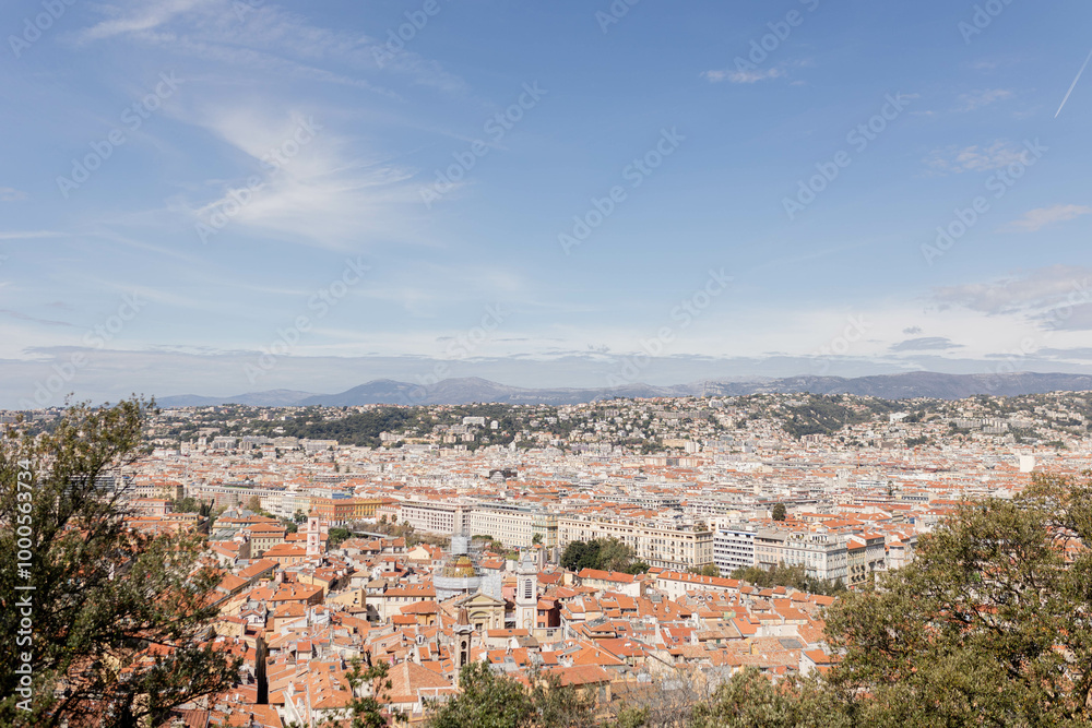 Naklejka premium Ariel View of Nice in France