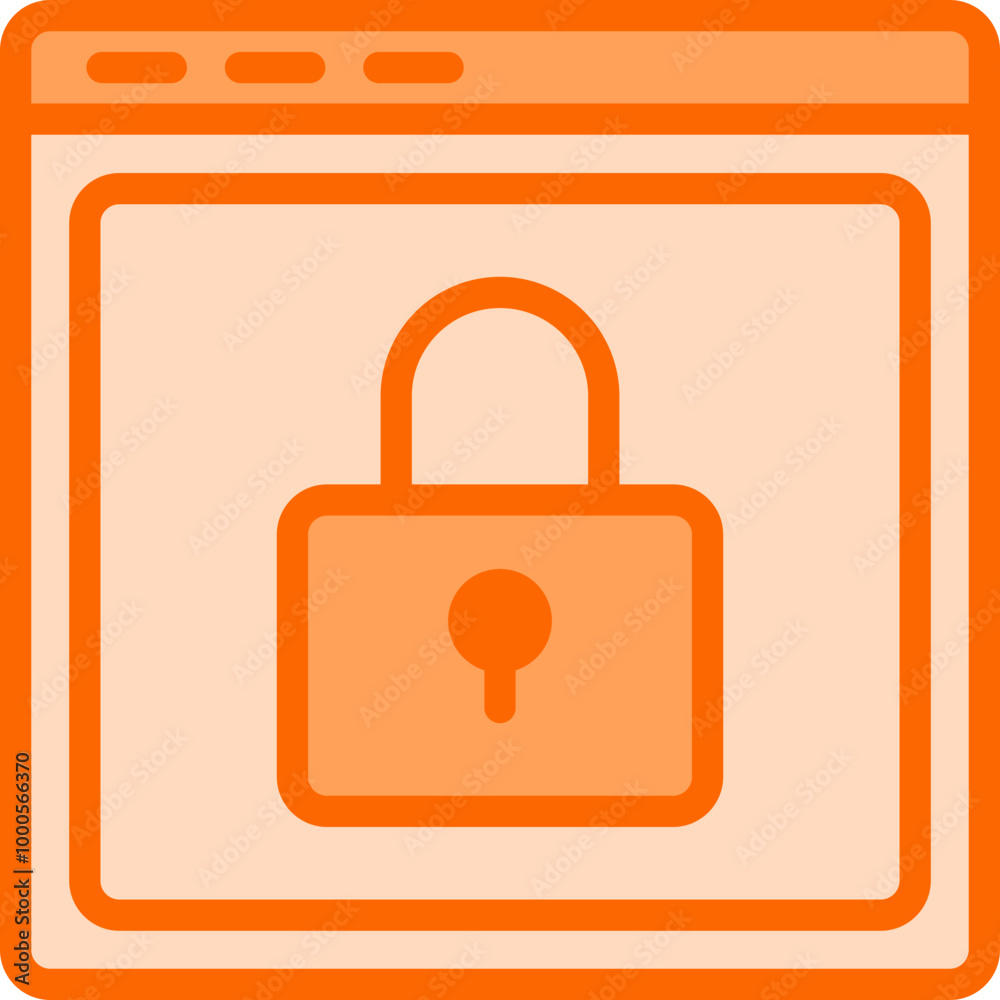 Web Security Dual Tone Icon Design Vector Web Security Dual Tone Icon Design Vector